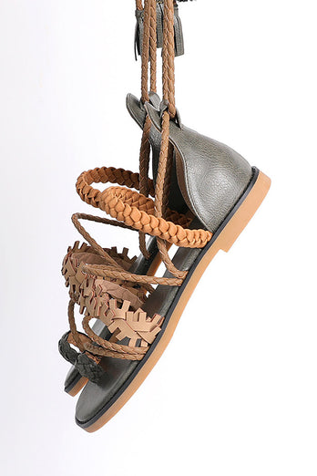 Army Green Casual Strappy Sandaler