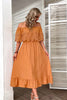 Indlæs billede til gallerivisning Orange hule ud Maxi Boho kjole