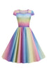 Indlæs billede til gallerivisning Farverig A Line vintage kjole fra 1950&#39;erne