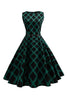 Indlæs billede til gallerivisning Swing Green Plaid kjole fra 1950&#39;erne