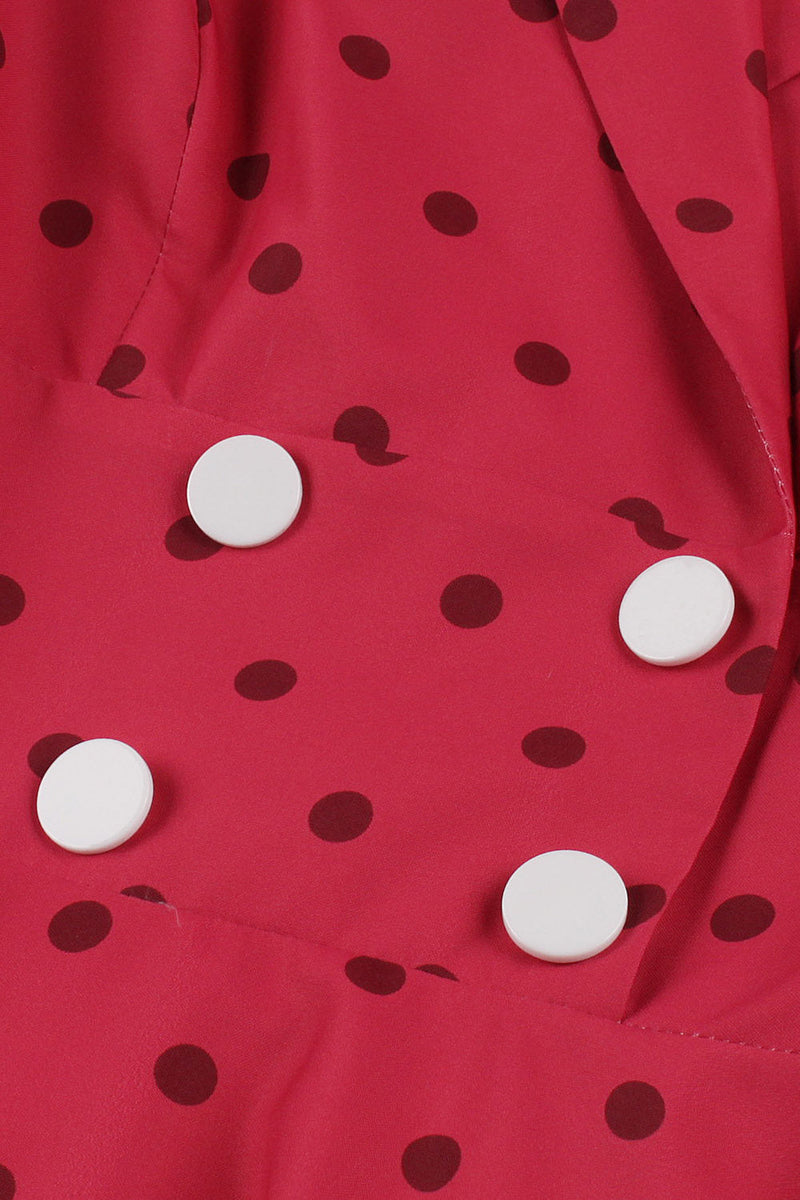 Indlæs billede til gallerivisning Røde prikker svinger kjole fra 1950&#39;erne