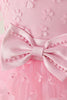 Indlæs billede til gallerivisning Pink Tulle Girl Party Kjole med applikationer