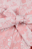 Sød juvelhals pink jacquard pige kjole
