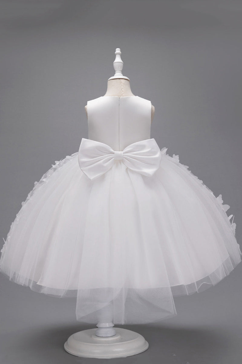 Indlæs billede til gallerivisning Champagne Princess Butterfly Tulle Girls &#39;Dress med sløjfe