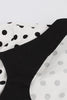 Indlæs billede til gallerivisning Sort Polka Dots Swing 1950&#39;er kjole med korte ærmer