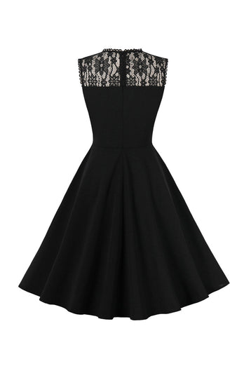 Black Swing 1950'er kjole med blonder