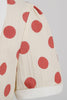 Indlæs billede til gallerivisning Røde prikker vintage kjole med korte ærmer