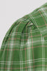 Indlæs billede til gallerivisning Grøn plaid korte ærmer 1950&#39;erne kjole med bowknot