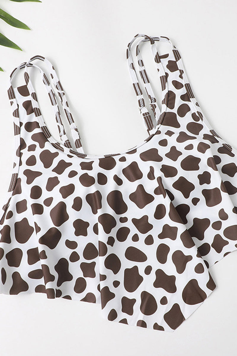 Indlæs billede til gallerivisning Leopard to stykker brunt badetøj