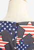 Indlæs billede til gallerivisning Sorte kasketærmer Amerikansk flag trykt vintage kjole