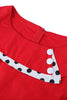 Indlæs billede til gallerivisning Polka Dots rød 1950&#39;er kjole med knap