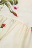Indlæs billede til gallerivisning Bådhals trykt beige vintage kjole med bælte