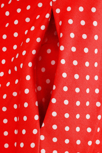 Halter Red Polka Dots 1950'erne kjole