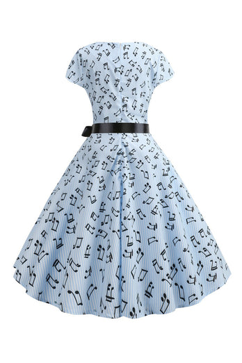En linje trykt swing 1950'erne kjoler
