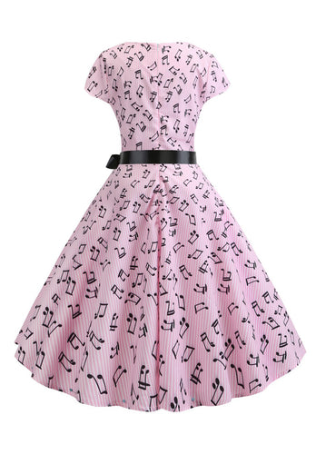 En linje trykt swing 1950'erne kjoler