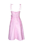 Pink Plaid Pin Up 1950'erne kjole tilbehørssæt