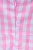 Pink Plaid Pin Up 1950'erne kjole tilbehørssæt