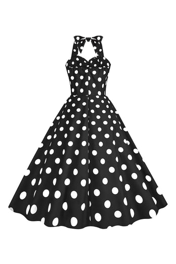Pink Polka Dots Pin Up Vintage 1950'erne Kjole
