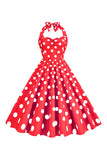 Pink Polka Dots Pin Up Vintage 1950'erne Kjole