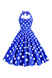 Pink Polka Dots Pin Up Vintage 1950'erne Kjole