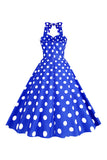 Pink Polka Dots Pin Up Vintage 1950'erne Kjole