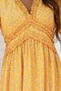 Indlæs billede til gallerivisning Gul langærmet blomstret Boho Maxi kjole