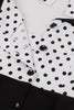 Indlæs billede til gallerivisning En linje halter hals Polka Dots sort 1950&#39;erne kjole