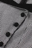 Indlæs billede til gallerivisning Plaid Sort Swing 1950&#39;erne kjole med knapper