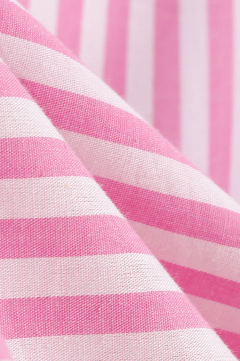 Pink Stripes Halter Swing 1950'erne Kjole