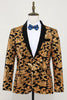 Indlæs billede til gallerivisning Blazer Slim Fit Solid One Button Business Gold Suit Jacket til mænd