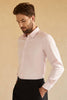Indlæs billede til gallerivisning Langærmet lyserød massiv jakkesæt skjorte