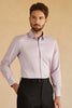 Indlæs billede til gallerivisning Langærmede lilla massiv jakkesæt skjorte