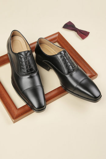 Sorte slip-on formelle sko i læder til mænd