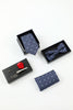 Indlæs billede til gallerivisning Navy Mænds 5-delt tilbehørssæt Slips og Butterfly Pocket Square Flower Revers Pin Tie Clip