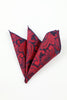 Indlæs billede til gallerivisning Burgundy Jacquard Mænds 5-delt tilbehørssæt Slips og sløjfe lommetørklæde Flower Revers Pin Tie Clip