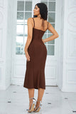 Kaffe Spaghetti Stropper Bodycon Cocktail Kjole