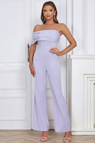 Lavendel fra skulderen Prom jumpsuits
