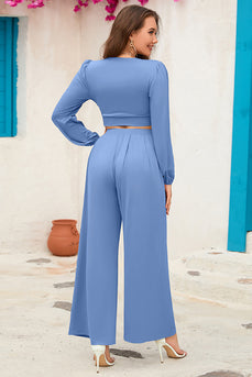 Blå 2-delt outfits med lommer