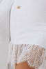 Indlæs billede til gallerivisning Hvid havfrue firkantet hals bodycon kjole med lange ærmer