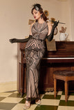 Sort elfenben 1920'erne Forma Party Dress