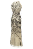 Sort elfenben 1920'erne Forma Party Dress