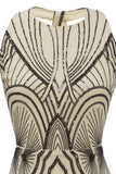 Sort elfenben 1920'erne Forma Party Dress