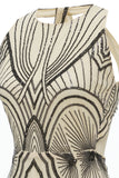 Sort elfenben 1920'erne Forma Party Dress