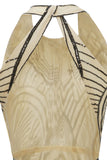 Sort elfenben 1920'erne Forma Party Dress