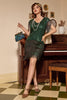 Indlæs billede til gallerivisning 1920&#39;erne vintage paillet frynser kjole