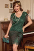 Indlæs billede til gallerivisning Sort grøn 1920&#39;er kjole med pailletter