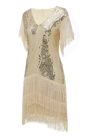1920'erne vintage paillet frynser kjole