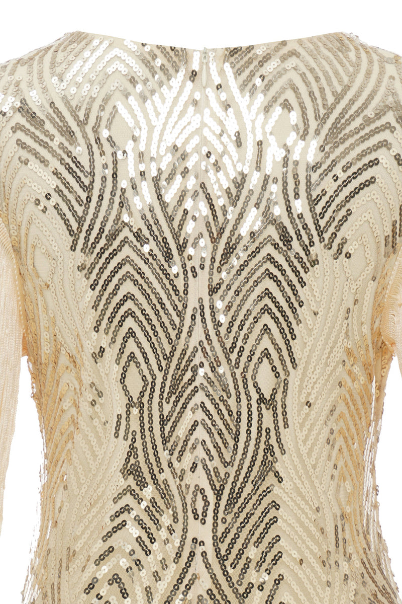 Indlæs billede til gallerivisning 1920&#39;erne vintage paillet frynser kjole