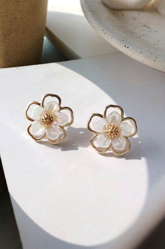 Hvide blomster øreringe