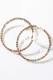 Farverig beaded hoop ørering